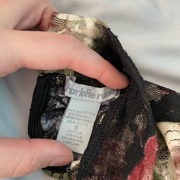 Flowery lace bodysuit Charlotte Russe - Picture 4 of 4